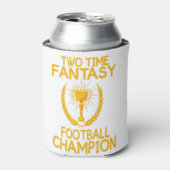 Zwei Mal Fantasiefußballmeisterschaft Geschenk Dosenkühler (Kanne Vorderseite)