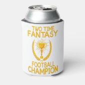 Zwei Mal Fantasiefußballmeisterschaft Geschenk Dosenkühler (Kanne Rückseite)