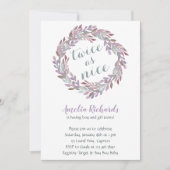 Zwei Mal so gut wie Nice | Twins Boho Wreath Baby Einladung (Vorderseite)