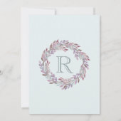 Zwei Mal so gut wie Nice | Twins Boho Wreath Baby Einladung (Rückseite)