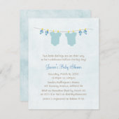 Zwei Mal so nette Baby Boy Dusche Einladungen (Vorne/Hinten)