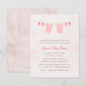 Zwei Mal so nette Baby Girls Dusche Einladungen (Vorne/Hinten)