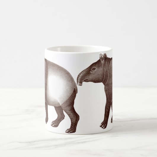 Zwei malayische oder asiatische Tapirs-Tasse Kaffeetasse (Mittel)