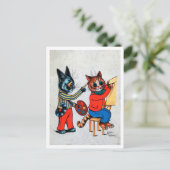 Zwei Malerkatze, Louis Wain Postkarte (Stehend Vorderseite)