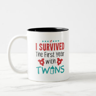 Zwei Mamas habe ich das erste Jahr mit zwei Siegen Zweifarbige Tasse