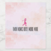 Zwei Mamas haben mehr Wein Weinetikett (Einzelnes Label)