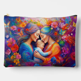 Zwei Mamas mit dem Baby Zubehörtasche