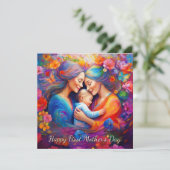 Zwei Mamas mit ihrem Baby First Mother Day Karte (Stehend Vorderseite)