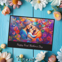 Zwei Mamas mit ihrem Baby First Mother Day