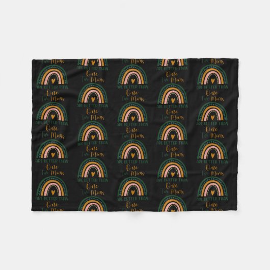 Zwei Mamas sind besser als die Mutter einer lesbis Fleecedecke (Vorderseite (Horizontal))