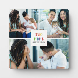 Zwei Mamas sind besser als eine | Foto der Mutter Fotoplatte