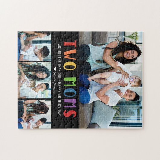 Zwei Mamas sind besser als eine | Foto der Mutter Puzzle (Horizontal)