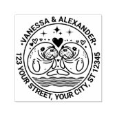 Zwei Manateure in Liebe Rücksendeadresse für mehre Permastempel (Design)