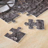 Zwei Männchen wetteifern um eine Mandarinenente Puzzle (Seite)