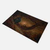 Zwei Männer besiegen den Mond nachts Fußmatte (Schrägansicht)