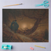 Zwei Männer besiegen den Mond nachts Seidenpapier (Basteln)