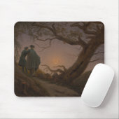 Zwei Männer, die den Mond besiegen, von Friedrich: Mousepad (Mit Mouse)
