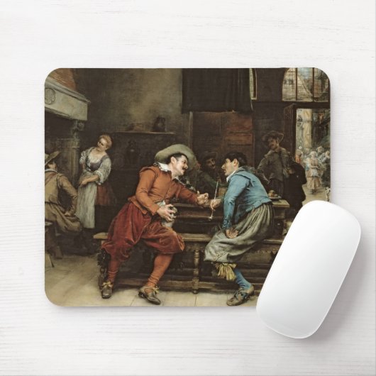 Zwei Männer, die in einer Taverne sprechen Mousepad (Mit Mouse)