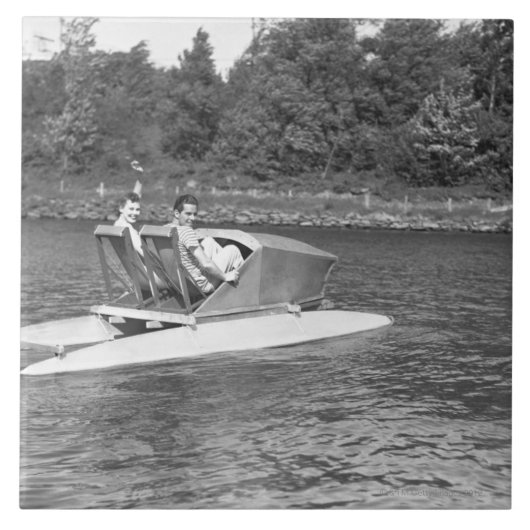 Zwei Männer Fliese (Vorderseite)