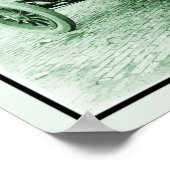 Zwei Männer im antiken Rennwagen Nr. 6 Indy 500 Poster (Ecke)