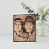 Zwei Männer im Foto Stand 1933 Postkarte (Stehend Vorderseite)