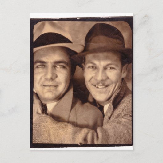Zwei Männer im Foto Stand 1933 Postkarte (Vorderseite)