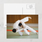 Zwei Männer im Judo-Match 2 Postkarte (Vorne/Hinten)
