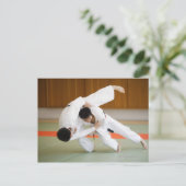 Zwei Männer im Judo-Match 2 Postkarte (Stehend Vorderseite)
