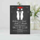 Zwei Männer in Tuxedo mit Hüten - Homosexuelle Hoc Einladung (Stehend Vorderseite)