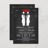 Zwei Männer in Tuxedo mit Hüten - Homosexuelle Hoc Einladung (Vorne/Hinten)
