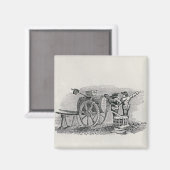 Zwei Männer mit Barrel Cart Magnet (Vorderseite/Rückseite)