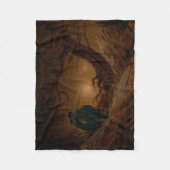 Zwei Männer schauen nachts auf den Mond Fleecedecke (Vorderseite)