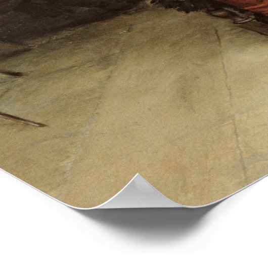 Zwei Männer sprechen in einer Taverne Poster (Ecke)