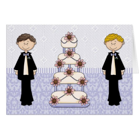 Zwei Männer und eine Hochzeitskuchen (Vorderseite (Horizontal))