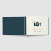 Zwei männliche Hochzeitscreme Blue LGBTQ Gästebuch (Voll)