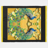 Zwei männliche indische Blaue Friedensböcke Fleecedecke (Vorderseite (Horizontal))