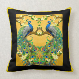 Zwei männliche indische Blaue Friedensböcke Kissen