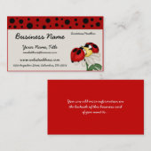 Zwei Marienkäfer auf ein Blumen-Geschäfts-Karten Visitenkarte (Vorne/Hinten)