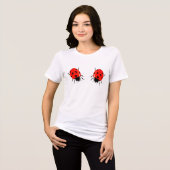 Zwei Marienkäfer Tri-Blend Shirt (Vorderseite voll)