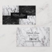 Zwei Marmorarten Visitenkarte (Vorne/Hinten)