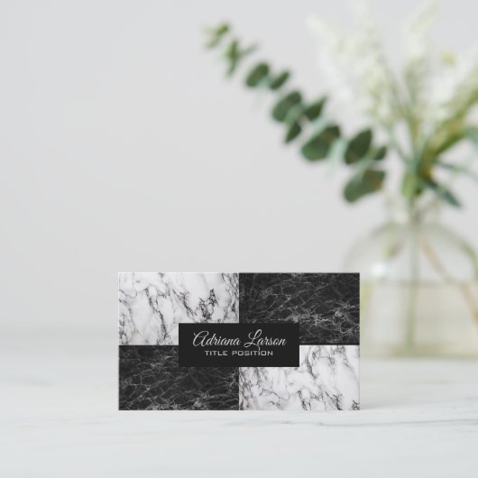 Zwei Marmorarten Visitenkarte (Stehend Vorderseite)