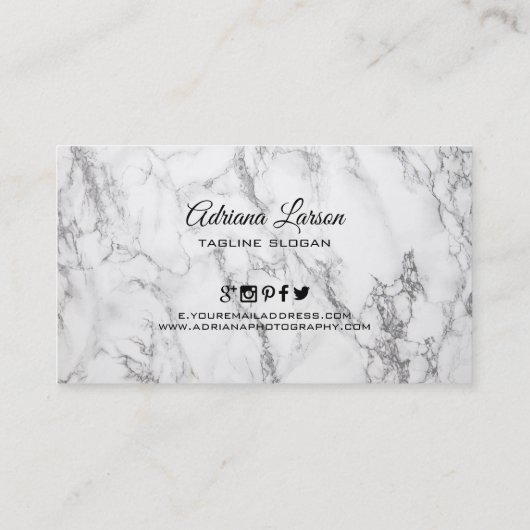 Zwei Marmorarten Visitenkarte (Rückseite)