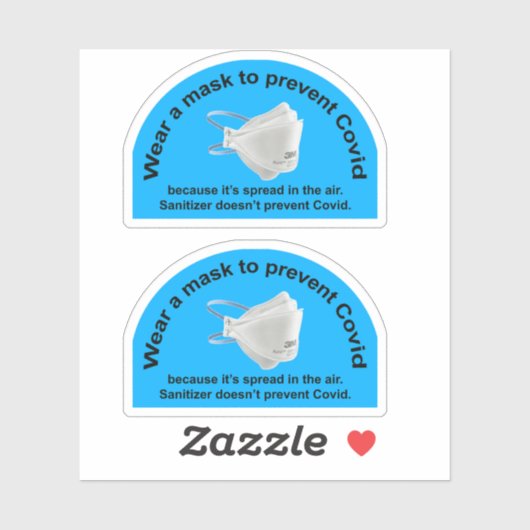 Zwei Masken anstelle von anitisierenden Vinyl-Aufk Aufkleber (Blatt)