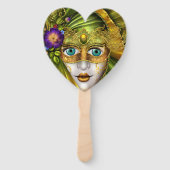 Zwei Maskenmasken in einem Lüfter Fächer (Rückseite)