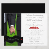 Zwei maßgeschneiderte Gay-Hochzeitseinladungen II Einladung (Vorne/Hinten)