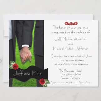 Zwei maßgeschneiderte Gay-Hochzeitseinladungen III Einladung