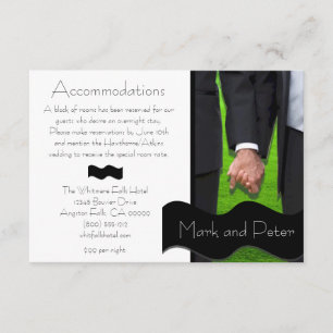 Zwei maßgeschneiderte Gay Wedding Cards Begleitkarte