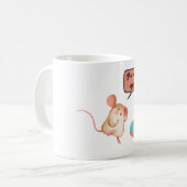 Zwei Mäuse, du bist hässlich Kaffeetasse (Vorderseite Links)
