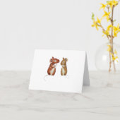 'Zwei Mäuse' Karte (Gelbe Blume)