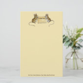 Zwei Mäuse mit Pergament - individuell anpassbare Briefpapier (Stehend Vorderseite)